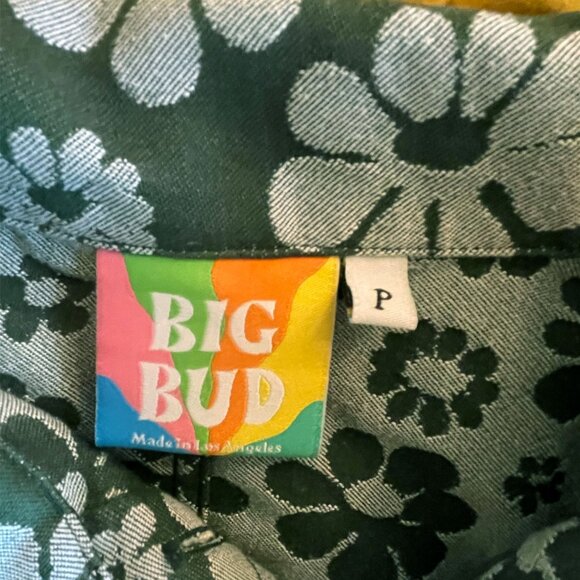 Big Bud Press Green Jacquard Lazy Daisy Work Jacket - Picture 2 of 3